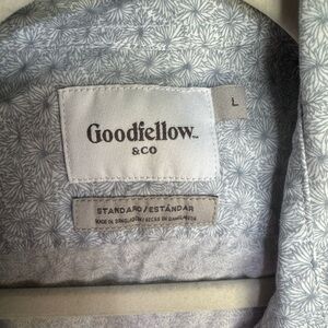 Goodfellow & Co Gray Floral Dress Shirt